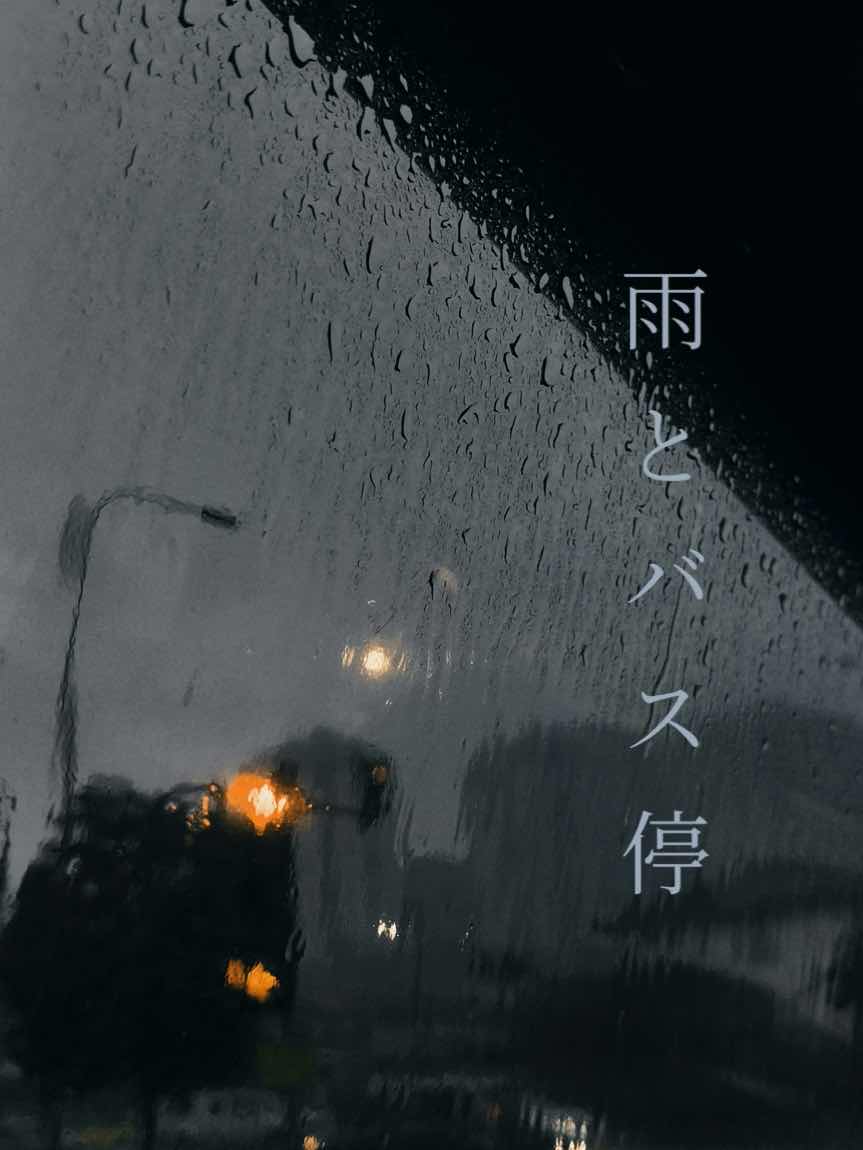 雨とバス停