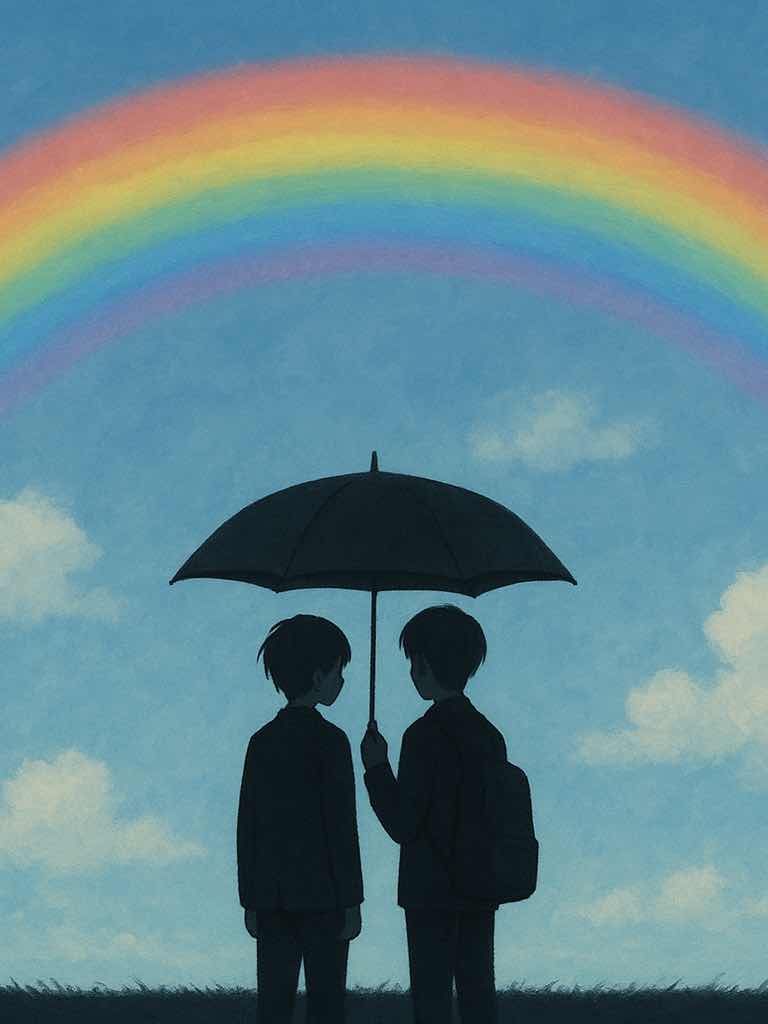 青空に広がる虹のように