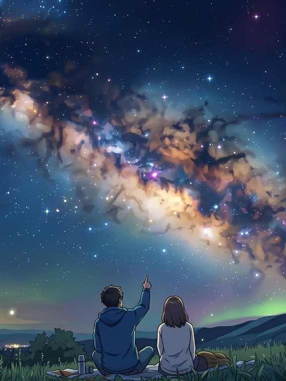 夜空の星に願いを込めて