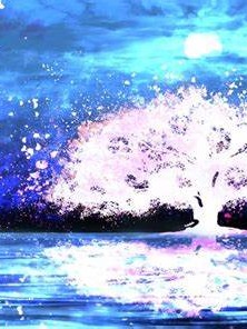 夜桜を見た。月が綺麗だった。