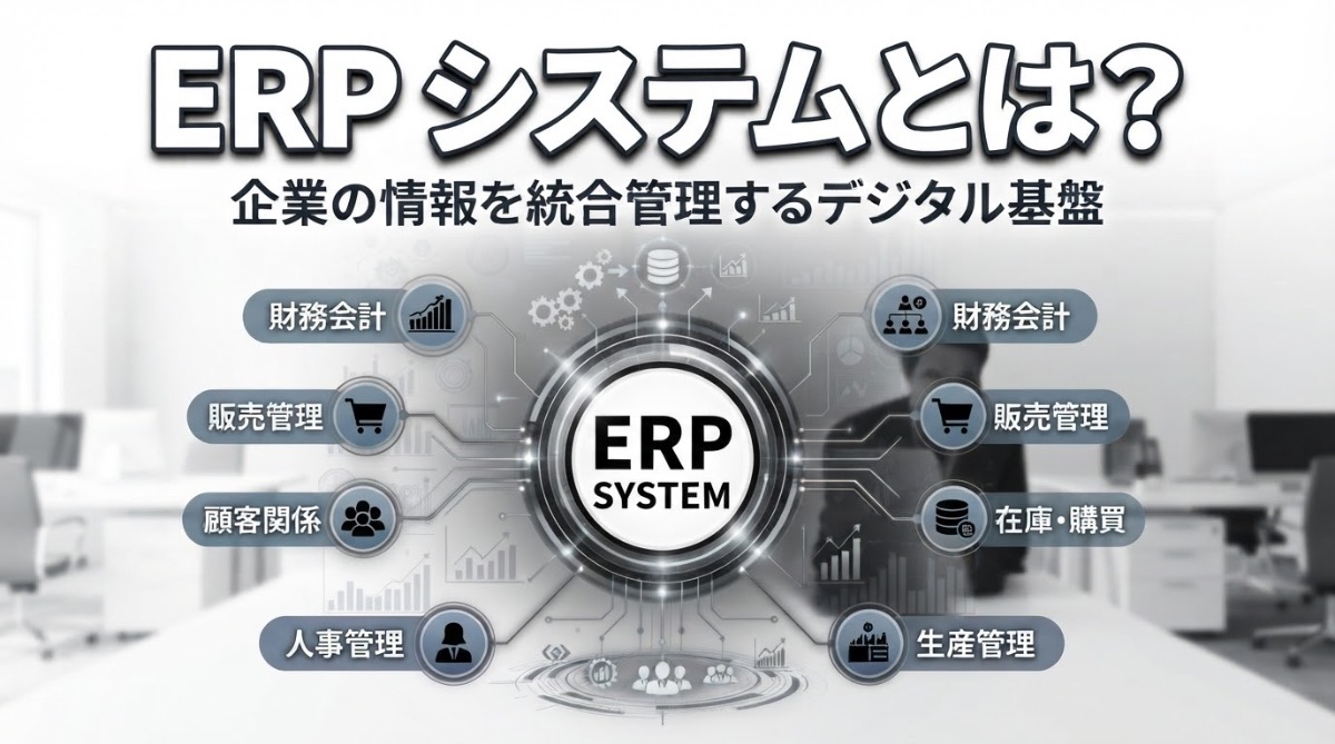 ERPとは?初心者にもわかる基幹システムの基本と、導入で失敗しないための考え方