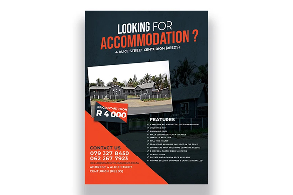 Accommodation Flyer Design