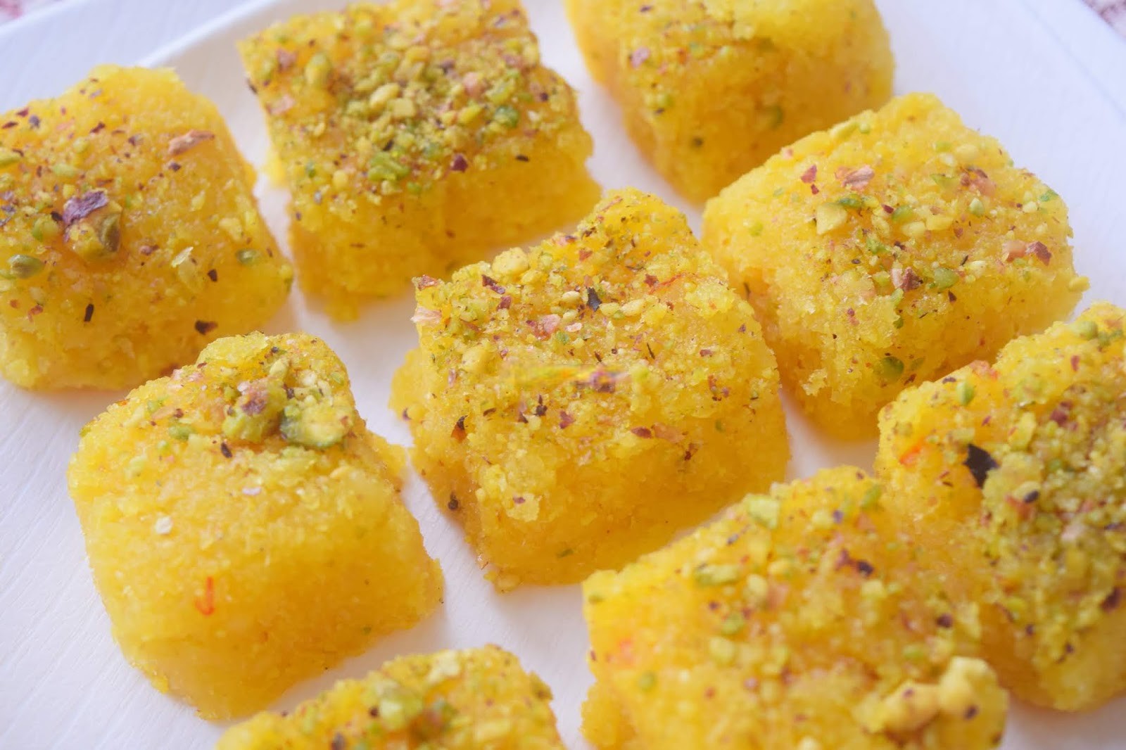 Kesar Coconut Burfi
