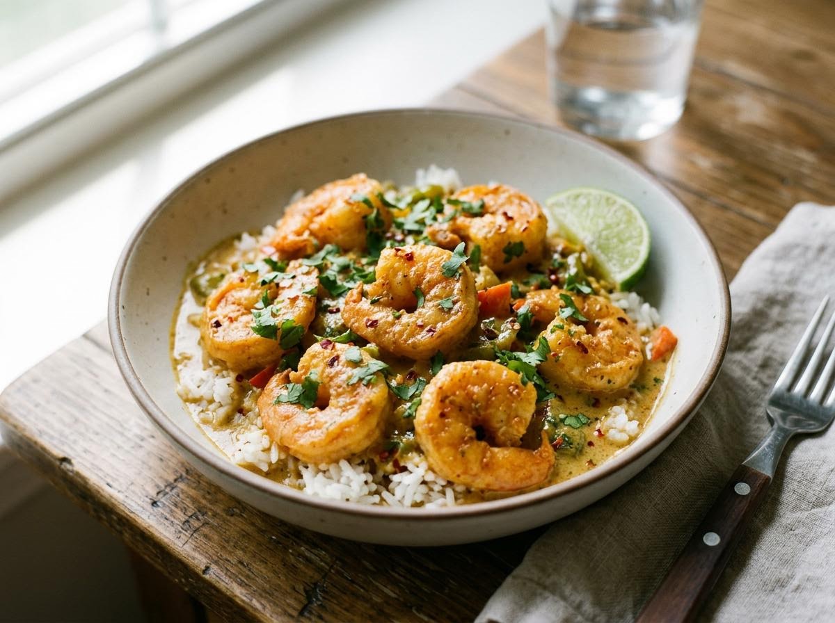 Air-Fried Thai Coconut Curry Shrimp