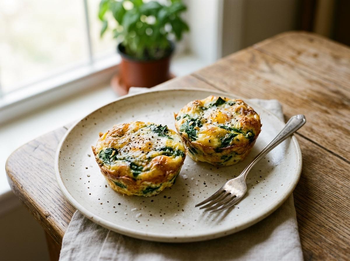 Baked Egg and Spinach Cups