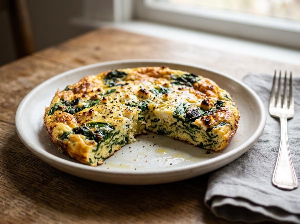 Baked Spinach and Feta Omelet