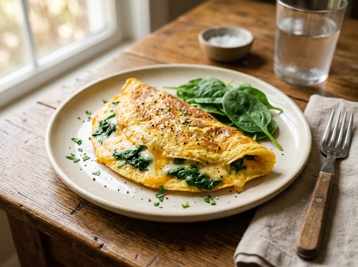 Cheese and Spinach Omelette