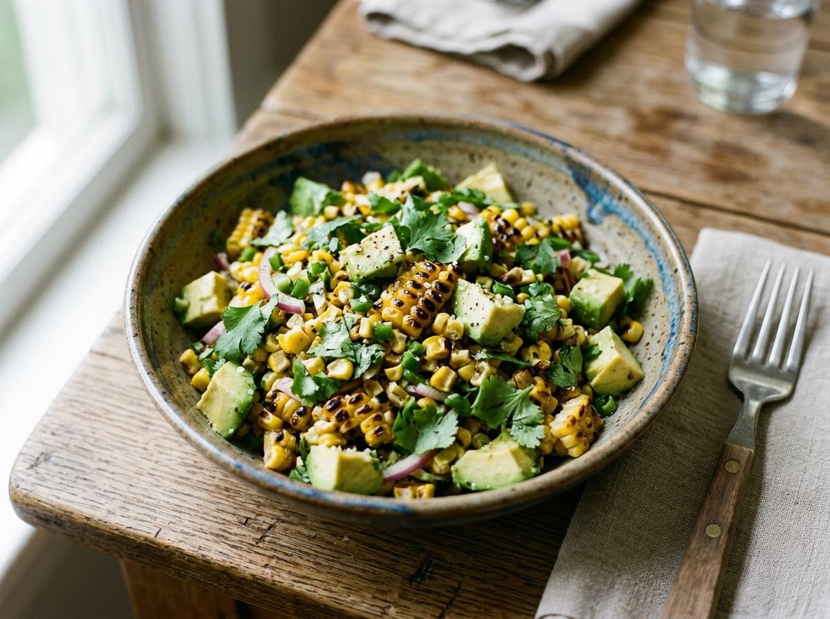 Grilled Corn and Avocado Salad