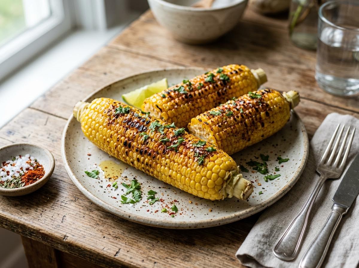 Grilled Corn on the Cob with Spices