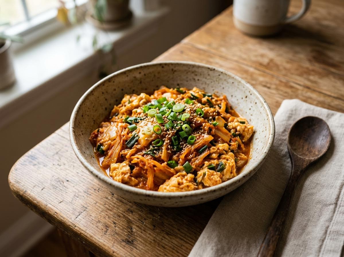 Korean Spicy Kimchi Eggs