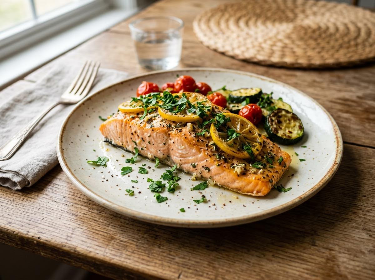 Mediterranean Baked Salmon