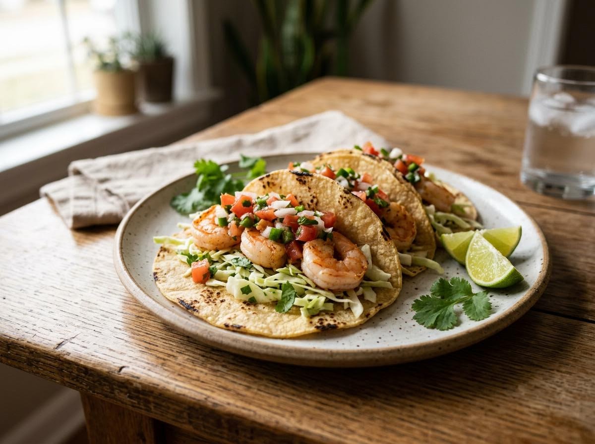 Microwave Shrimp Tacos