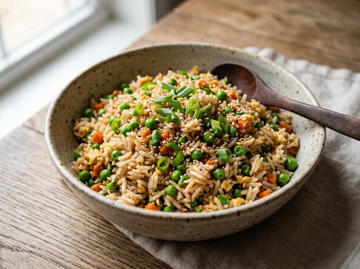 Microwave Veggie Fried Rice