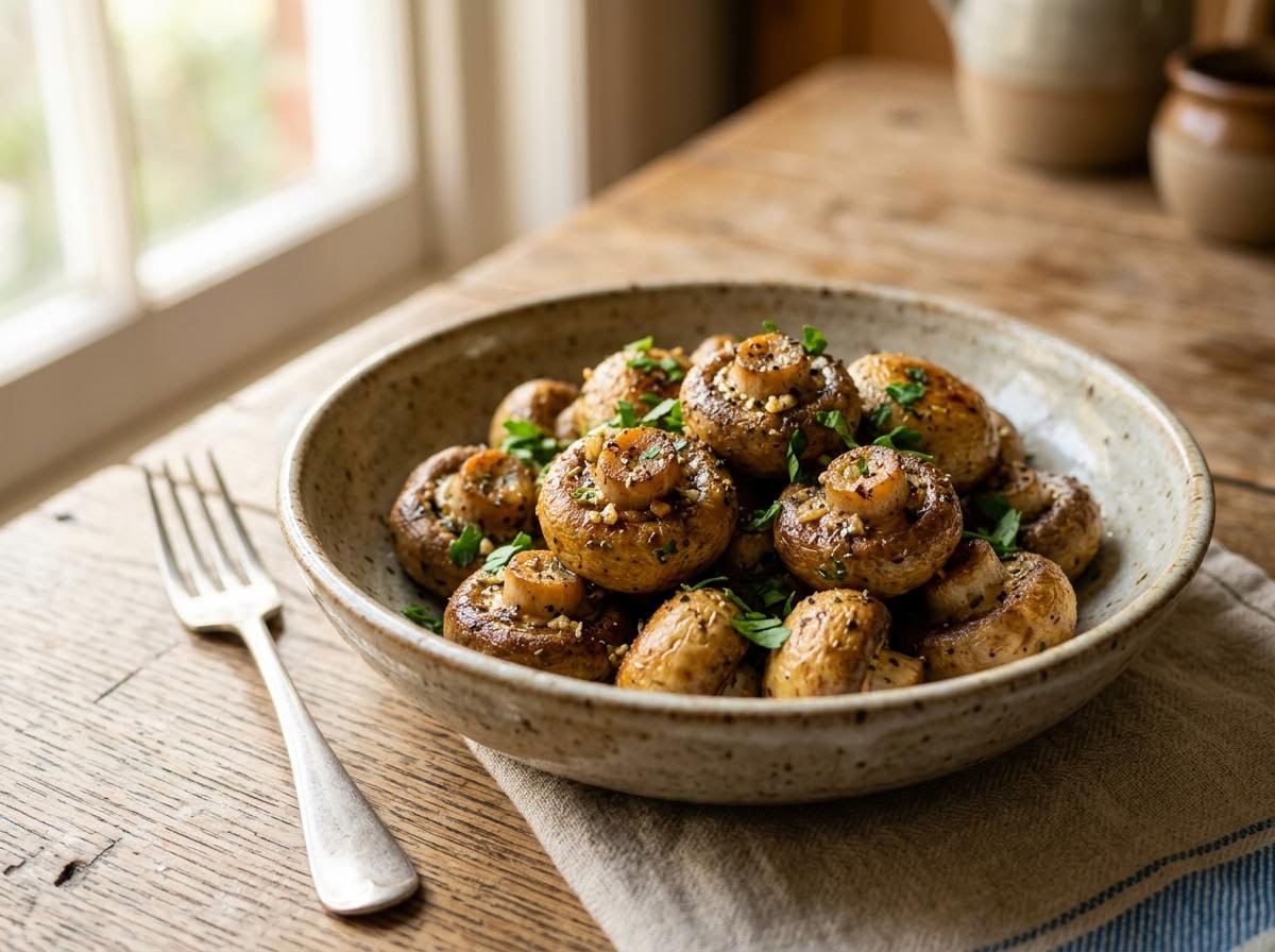 Air-Fried Garlic Mushrooms