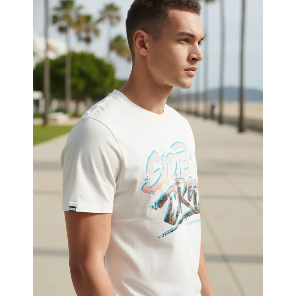 Camiseta blanca Superdry para hombre 3