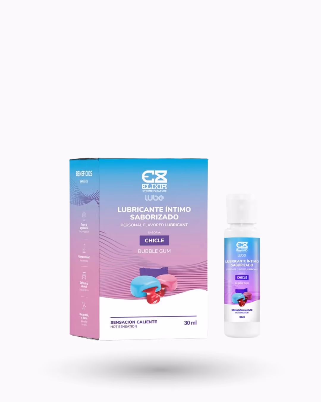 Lubricante Íntimo Sabor Chicle 30 ml - Sensación Caliente 1