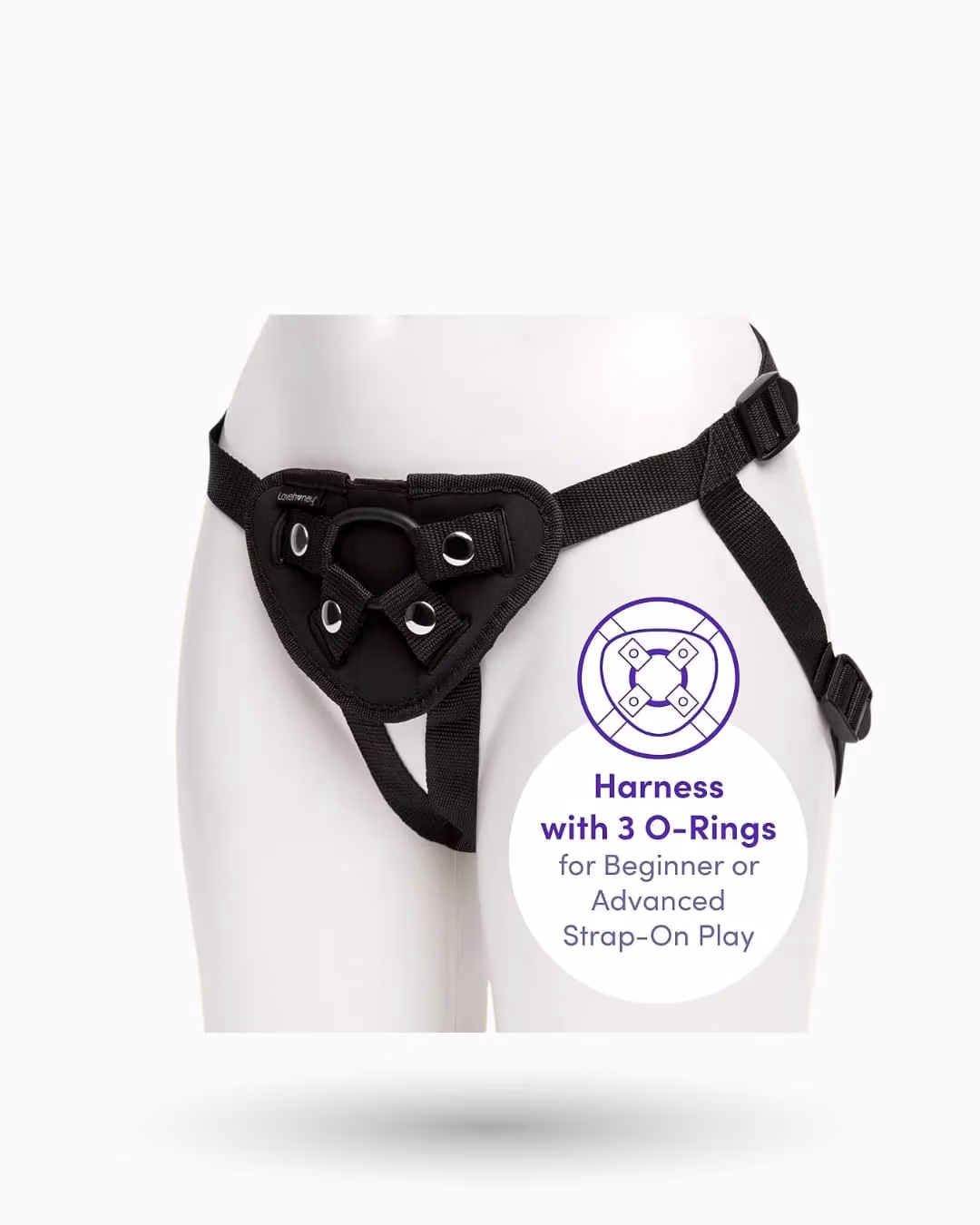 Arnés Strap-On Ajustable para Mujer con 3 O-Rings 1