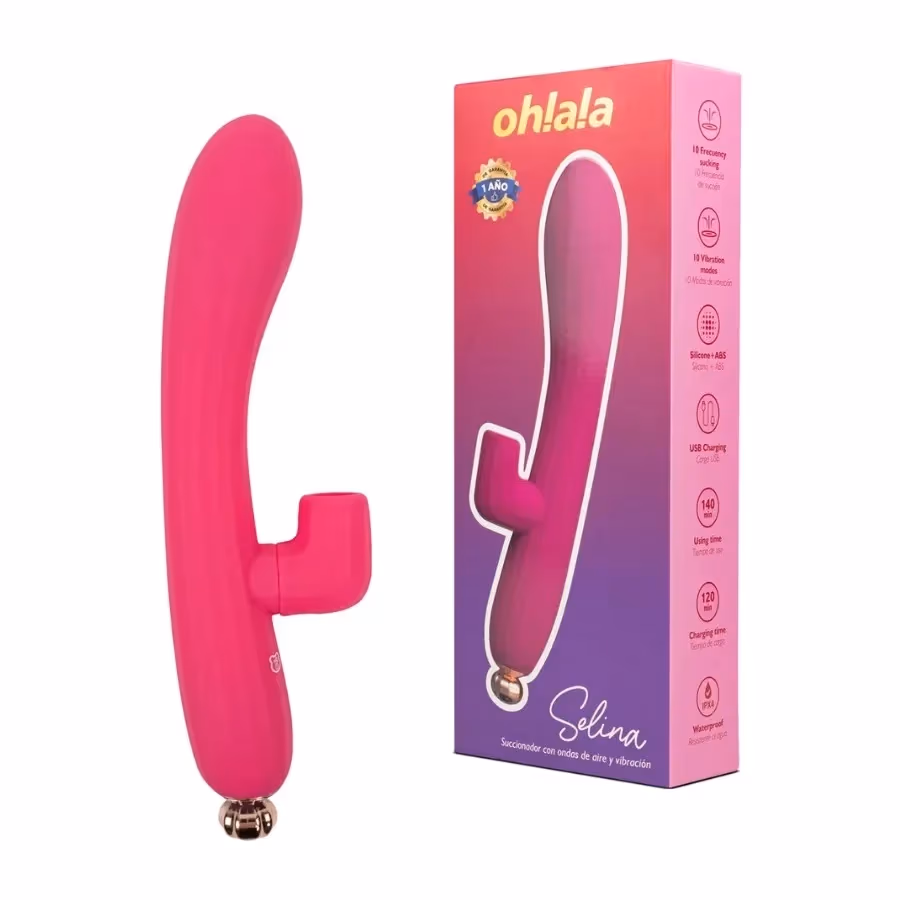 Vibrador Selina con Succionador y Vibración 1