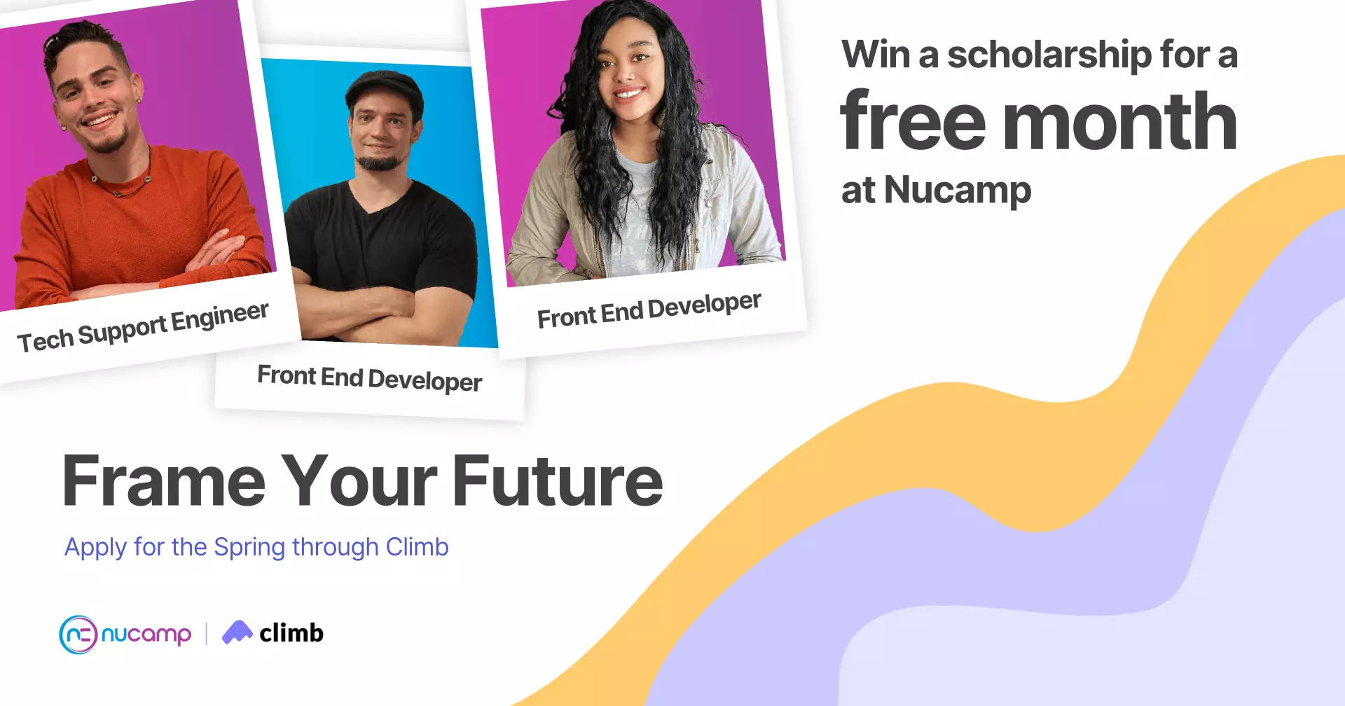 Spend 10 minutes to Frame Your Future and win a FREE month at Nucamp coding bootcamp