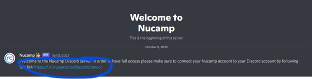Welcome to Nucamp Connect your Account