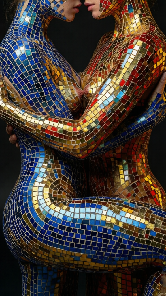 Mosaic Mates Abstract Art: Surreal Erotic Nudes & Geometric Porn AI Generator | NudieLab