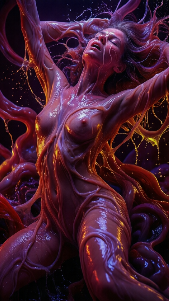 Organic Orgasms Abstract Art | AI-Generated Erotic Organic Forms | NudieLab