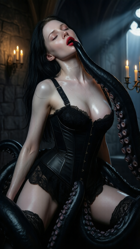 Gothic Shadow Tentacles Erotic Embrace
