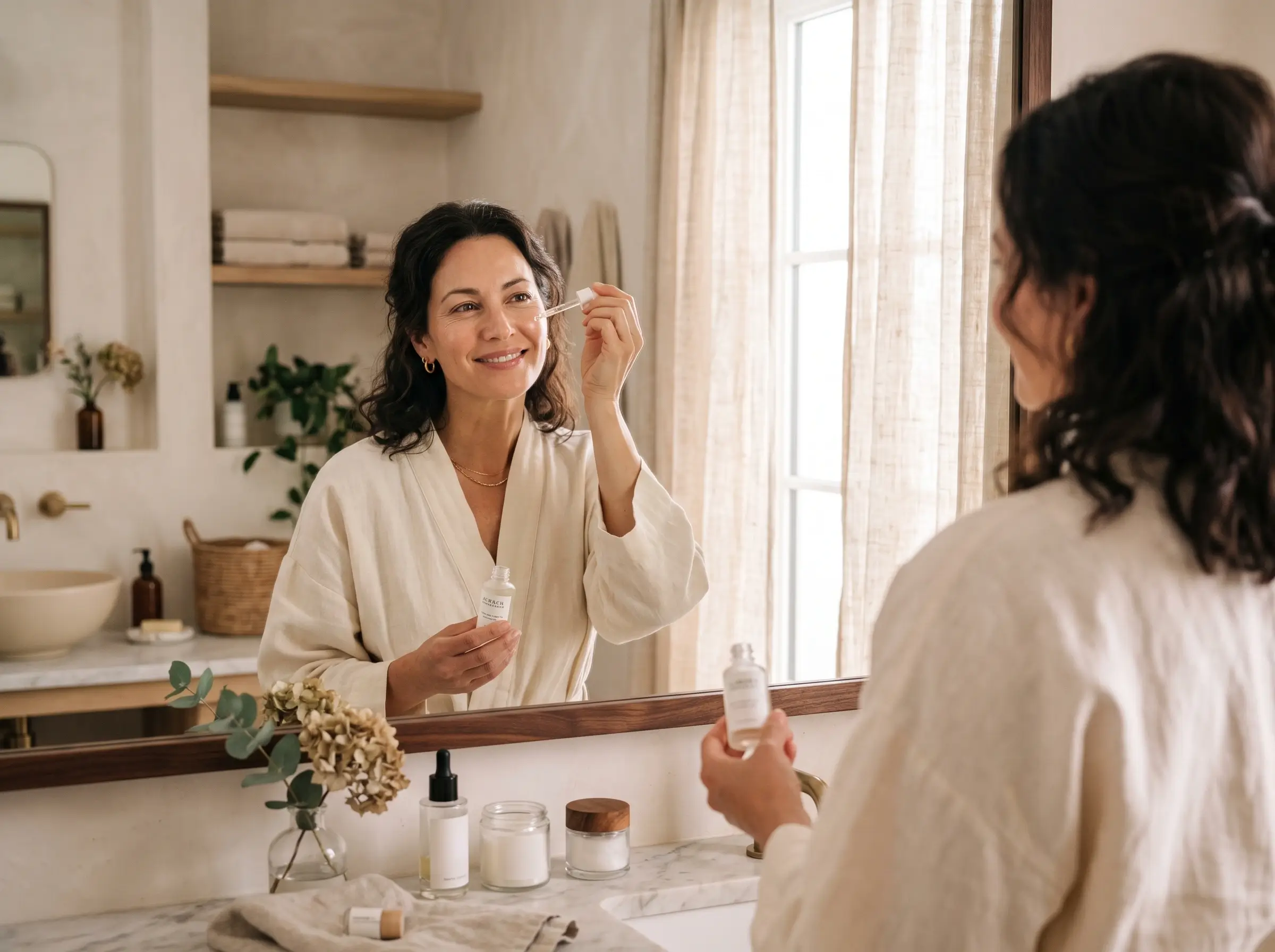 Routine de soin du visage pour peau mature et changements hormonaux à 40 ans