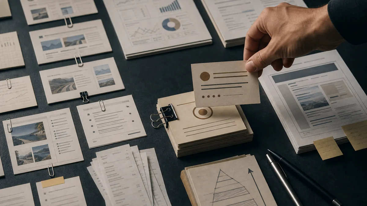 A dark audit workspace sorts competitor evidence, review cards, cost slips, and fix priorities