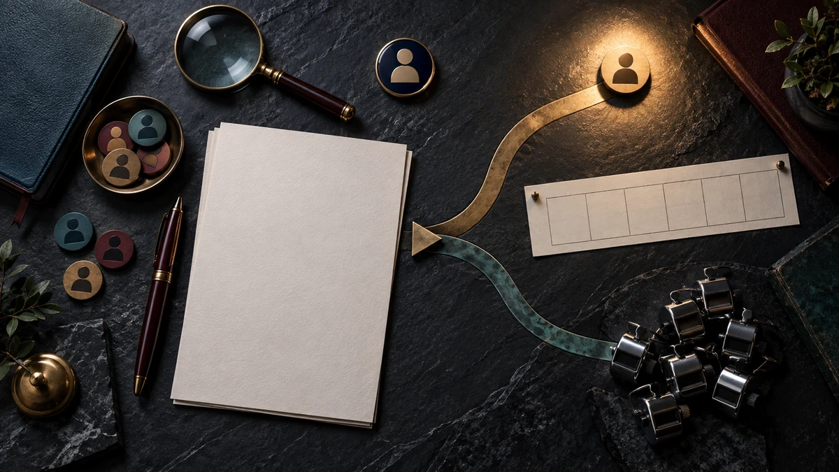 Overhead editorial plan separates returning readers from anonymous click counters