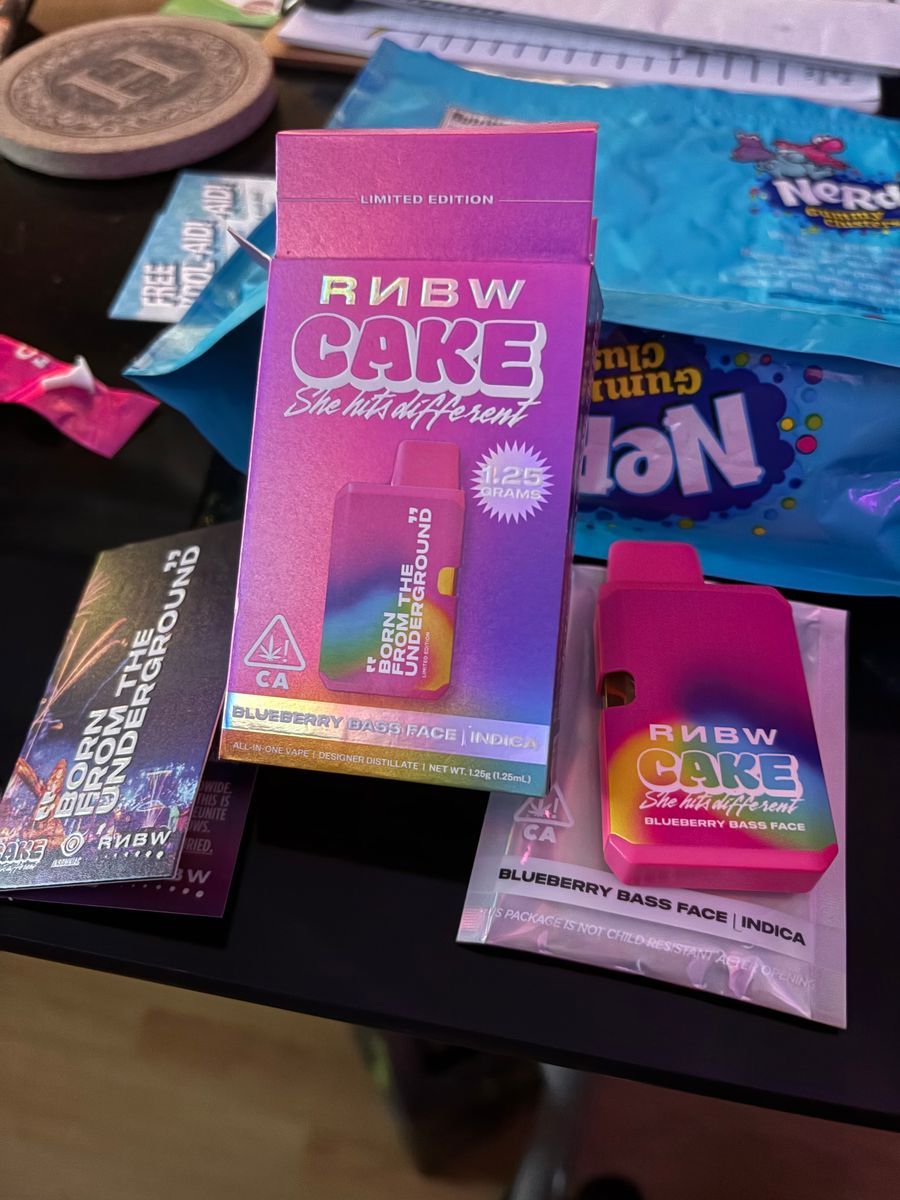 Cake She Hits Different Blueberry Bass Face