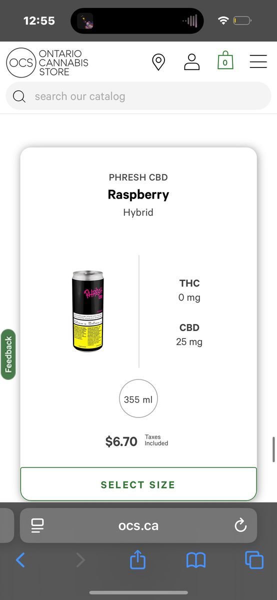 Phresh Cbd Raspberry Cbd Drink