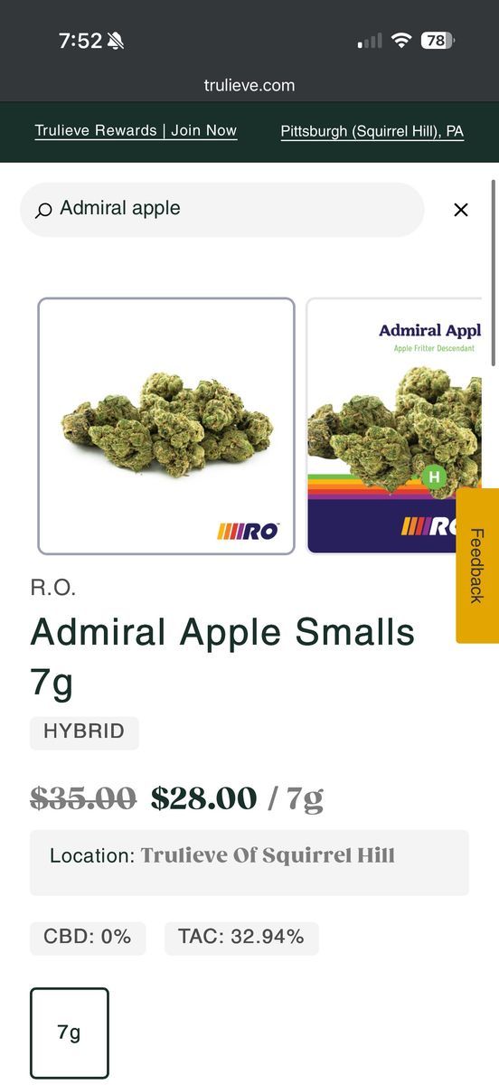 Admiral Apple strain