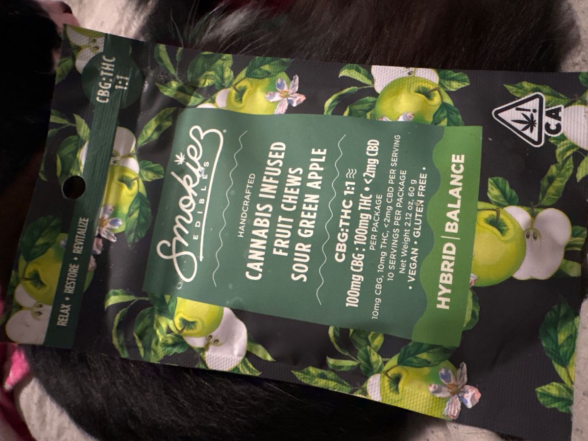 Smokiez Edibles Sour Green Apple 1:1 (Cbg:Thc)