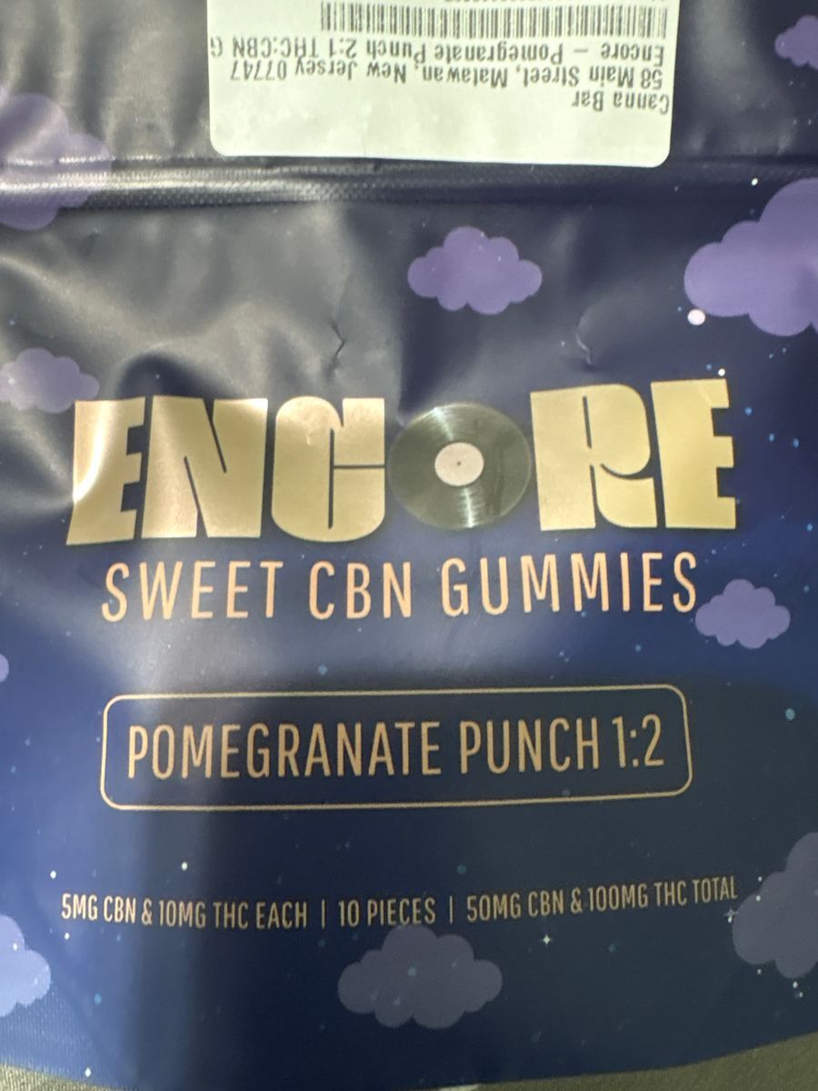 Encore Sweet Cbn Gummies: Pomegranate Punch 1:2