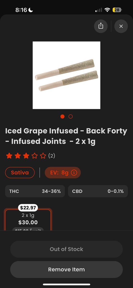 Iced Grape Infused Back Forty Sativa