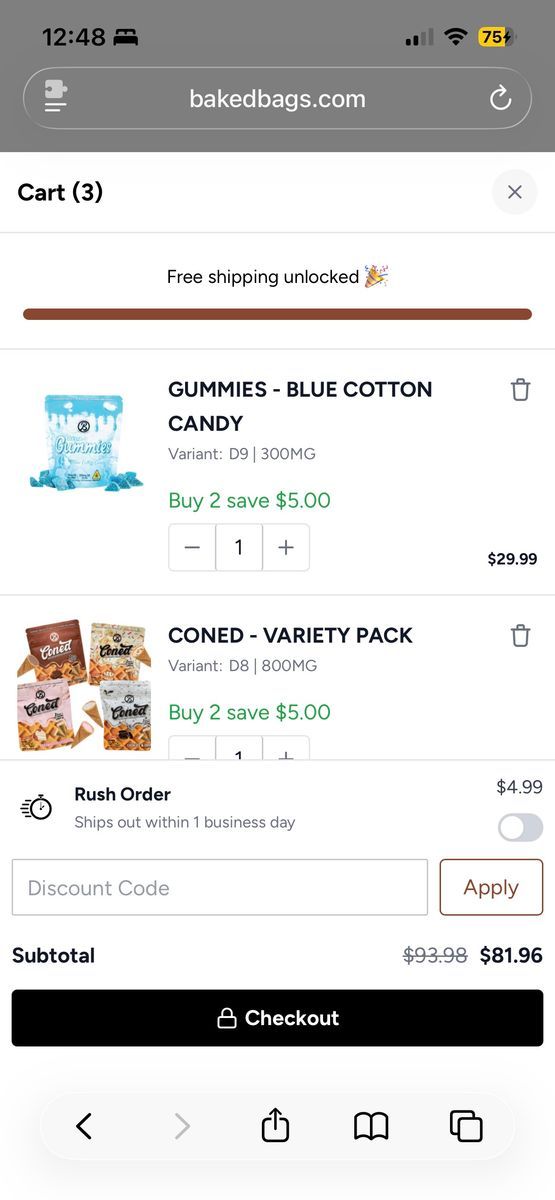 Bakedbags Cotton Candy Gummies And Cones Variety Pack