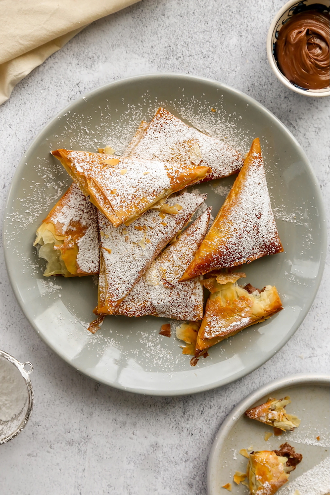 Phyllo Nutella Triangles