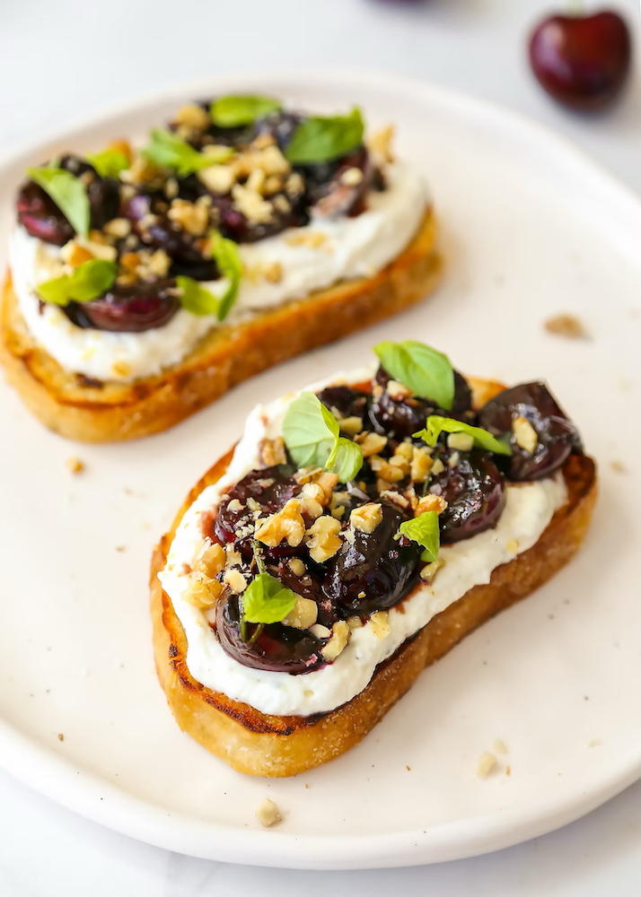 Cherry Ricotta Toast