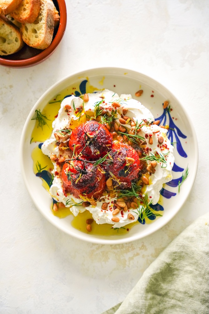 Sumac Roasted Tomatoes With Labneh