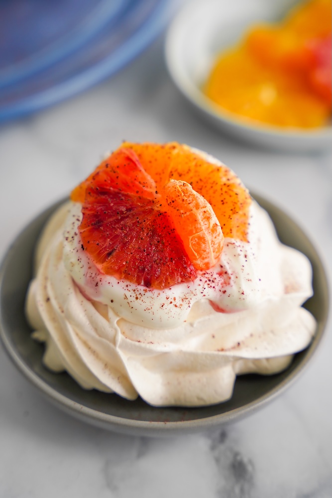 Mini Pavlovas with Winter Citruses and Sumac