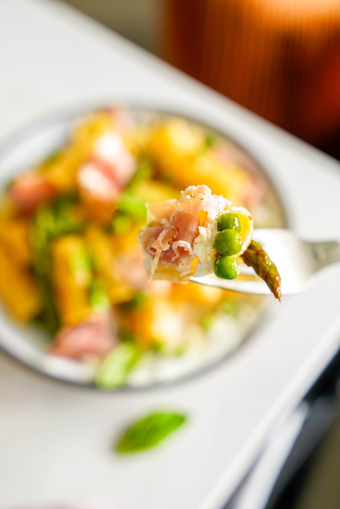 Spring Pasta With Goat Cheese