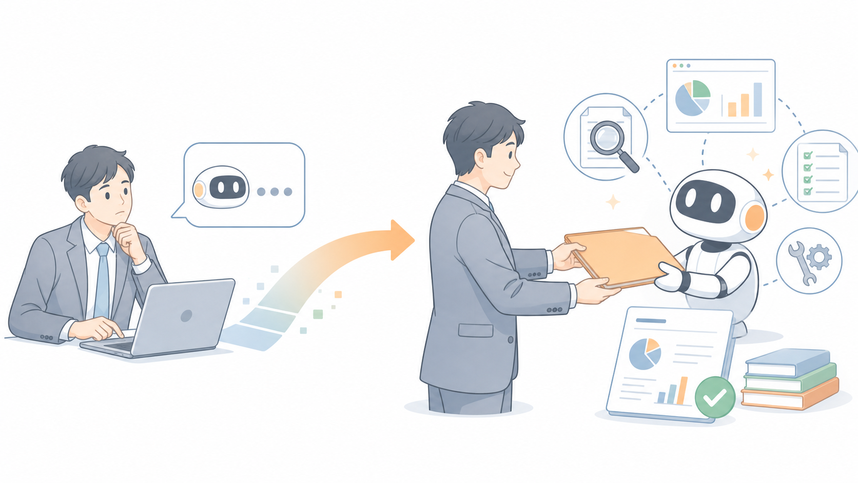 画像：ChatGPTのChatとWorkの違いとは？使い分けと「質問」から「委任」への変化