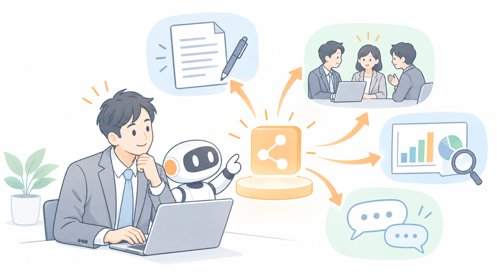 画像：AI研修の効果を実務へ広げる。応用力を育てる「宿題」の役割