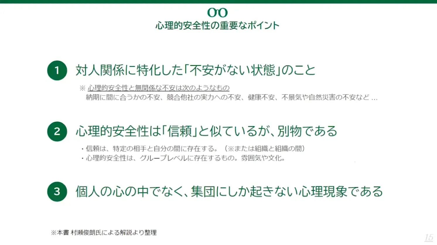 心理的安全性が保たれた『恐れのない組織』の作り方。