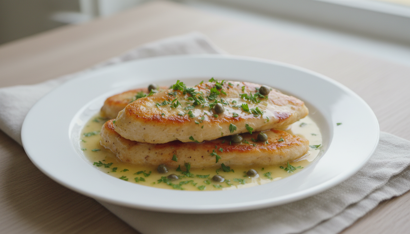 Lighter Lemon Caper Chicken