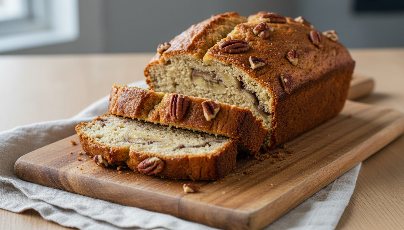 Wholesome Pecan Banana Bread