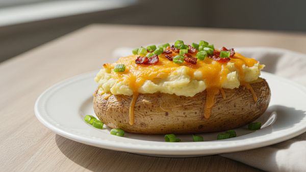 Lighter Twice-Baked Potatoes with Savory Bacon & Cheddar