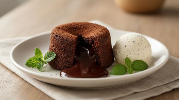 Decadent Dark Chocolate Lava Cakes with Reduced Sugar
