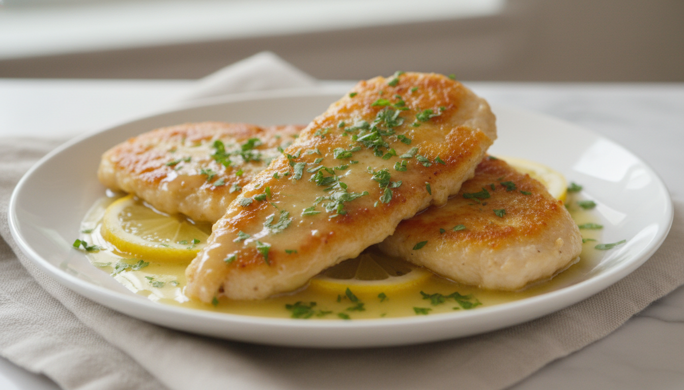 Lighter Lemon Herb Chicken Francese